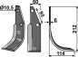 Preview: Fräsmesser 212x60mm, rechts